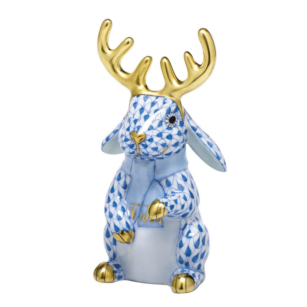 Herend Reindeer Rabbit Figurines Herend Blue 