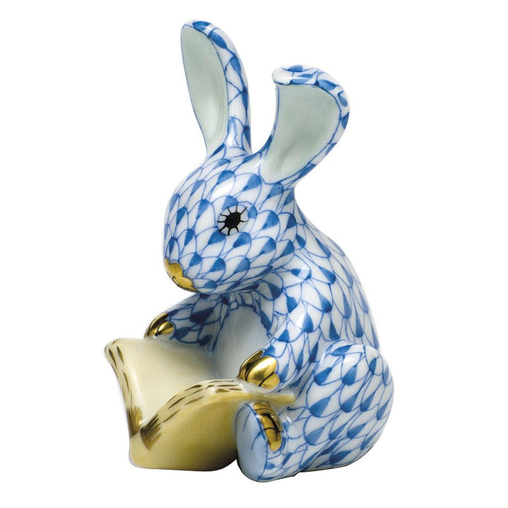 Herend Storybook Bunny Figurines Herend Blue 