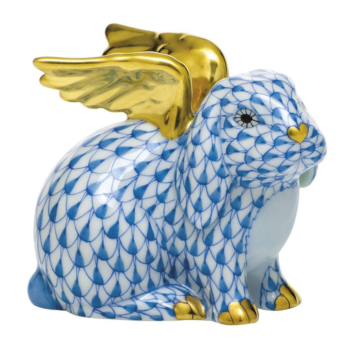 Herend Angel Bunny Figurines Herend Blue 