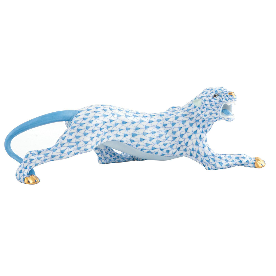 Herend Stalking Tiger Figurines Herend Blue 