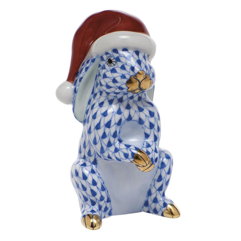 Herend Santa Bunny Figurines Herend Sapphire 