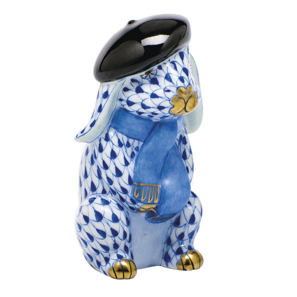 Herend Beret Bunny Figurines Herend Sapphire 