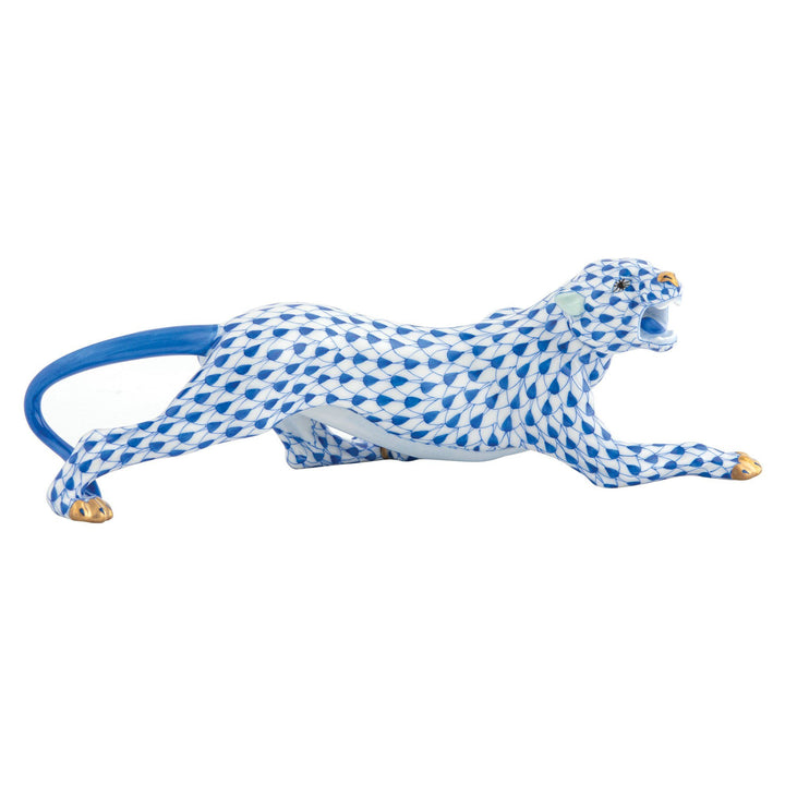 Herend Stalking Tiger Figurines Herend Sapphire 