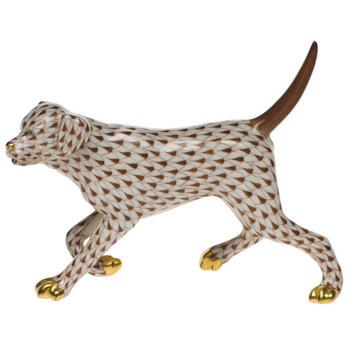 Herend Labrador Walking Figurines Herend Chocolate 