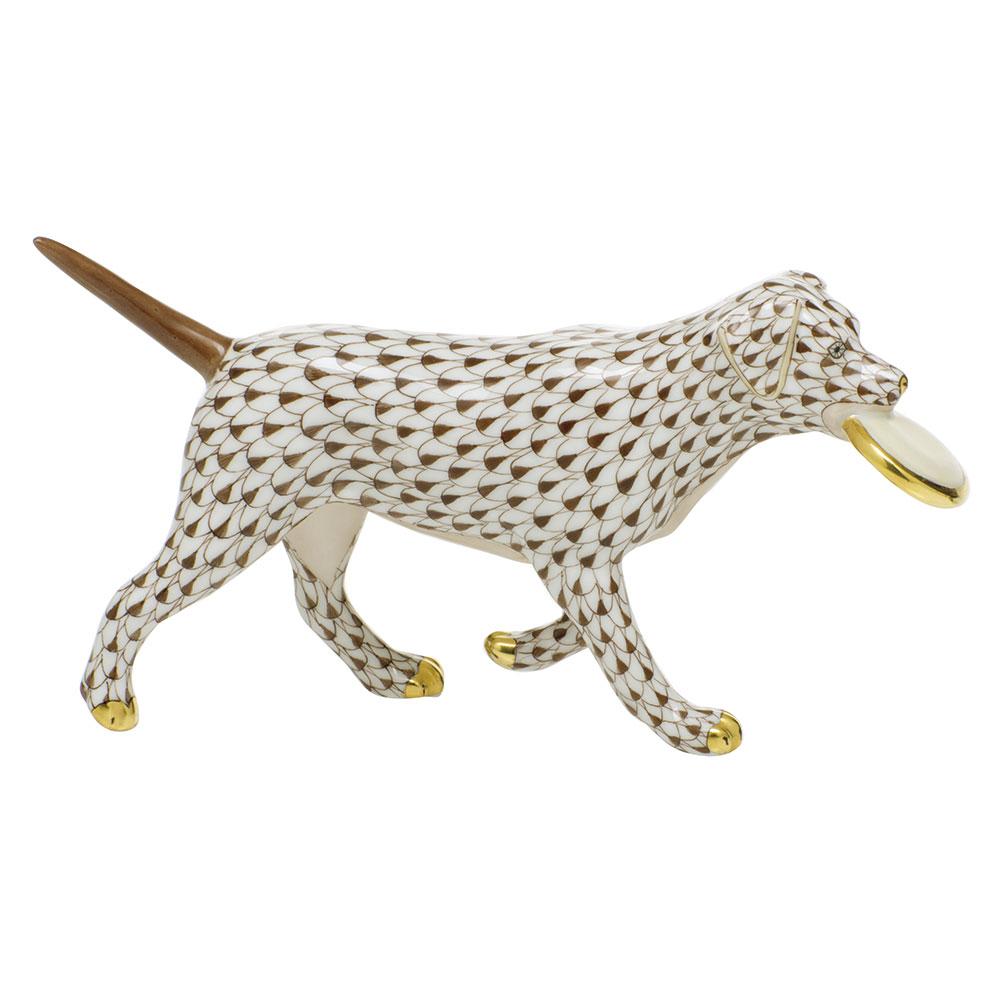 Herend Frisbee Dog Figurines Herend Chocolate 