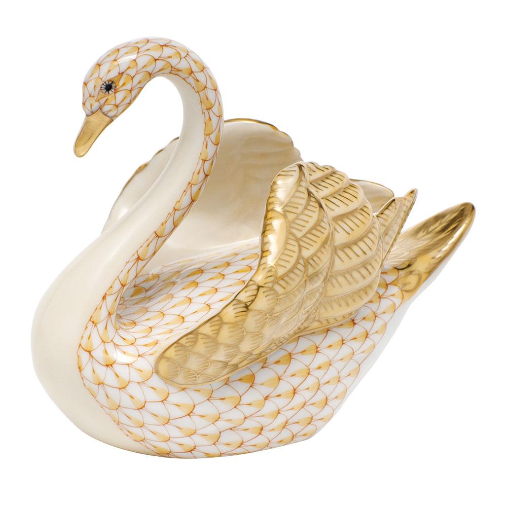 Herend Swan Figurines Herend Butterscotch 