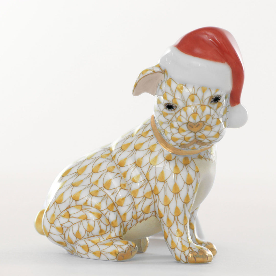 Herend Santa Puppy Figurines Herend Butterscotch 