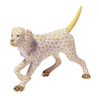 Herend Labrador Walking Figurines Herend Butterscotch 