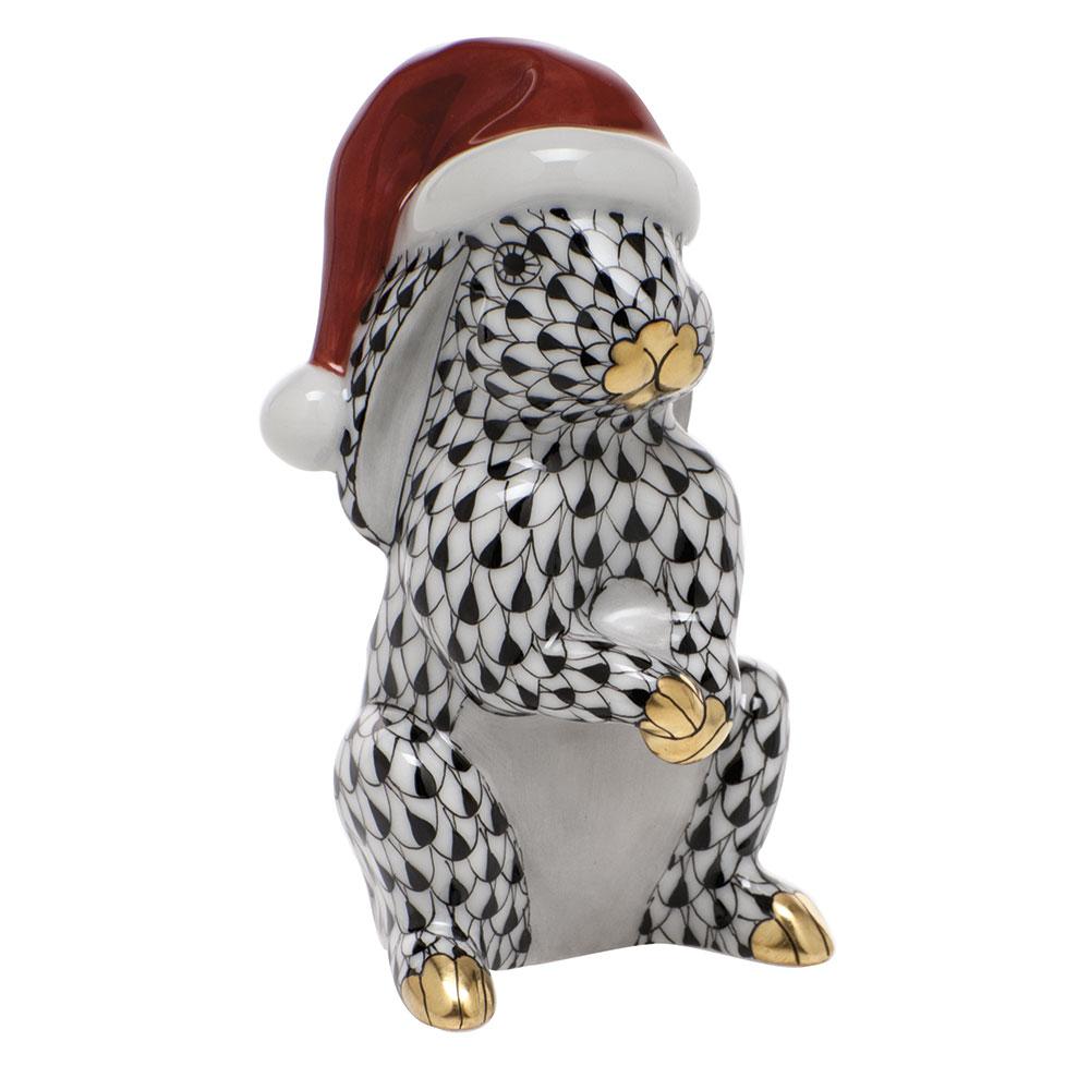 Herend Santa Bunny Figurines Herend Black 