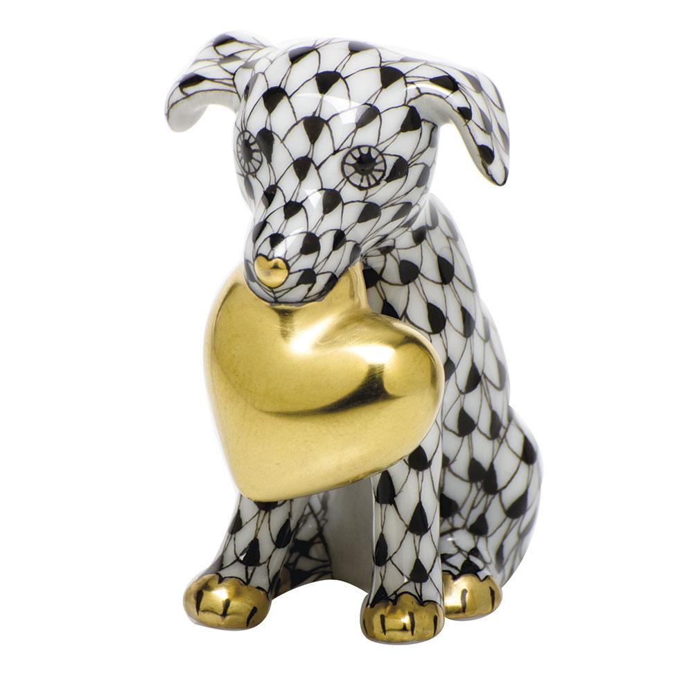 Herend Puppy Love Figurines Herend Black 