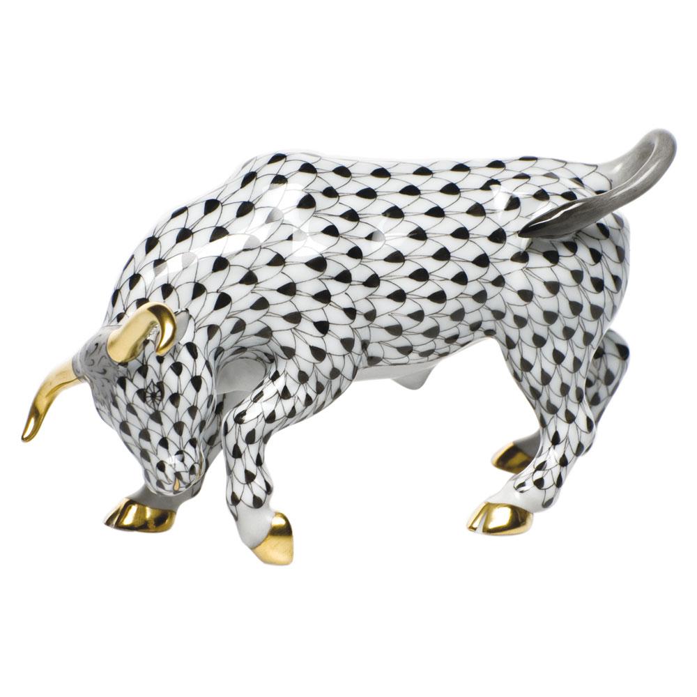 Herend Charging Bull Figurines Herend 