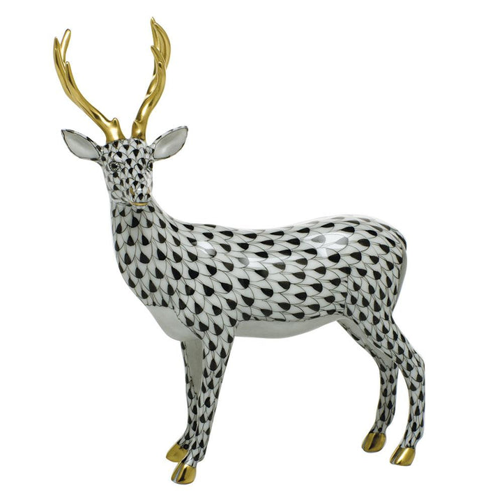 Herend Deer Figurines Herend Black 