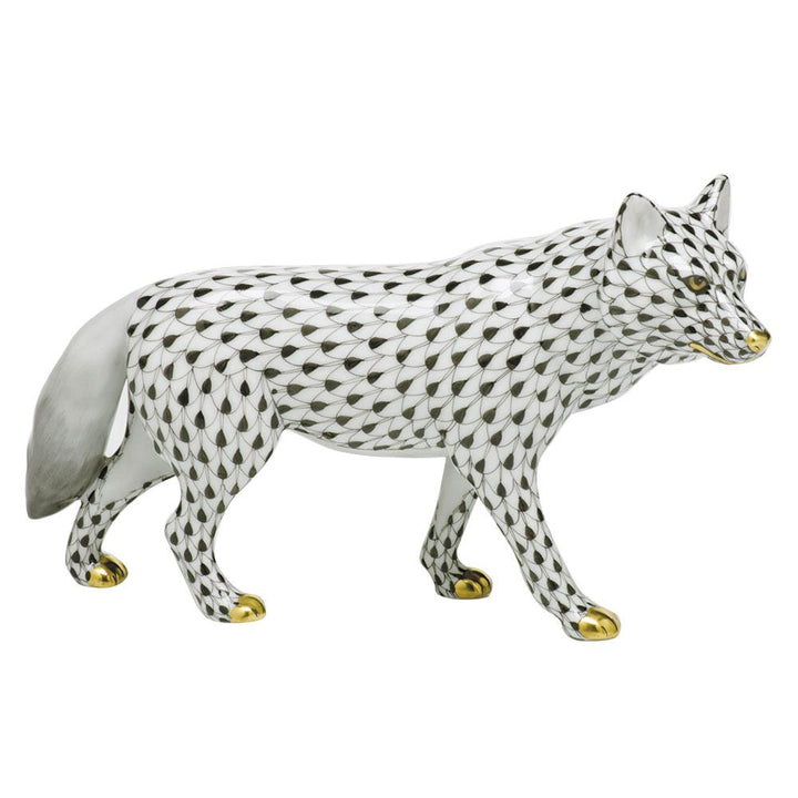 Herend Wolf Figurines Herend Black 