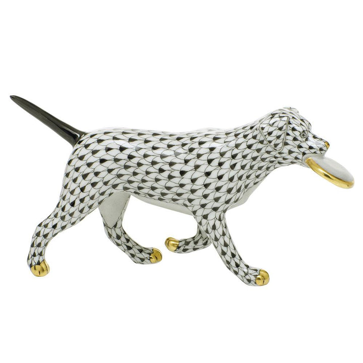 Herend Frisbee Dog Figurines Herend Black 