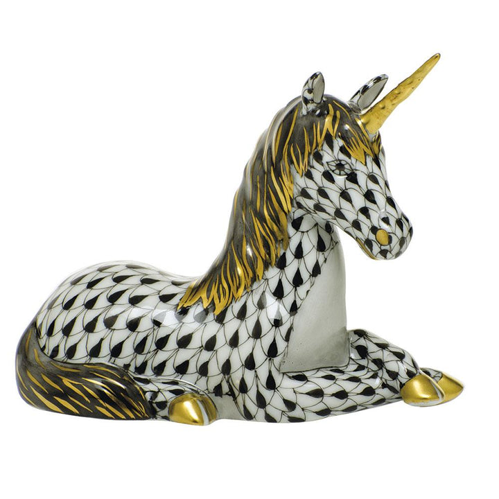 Herend Unicorn Figurines Herend Black 