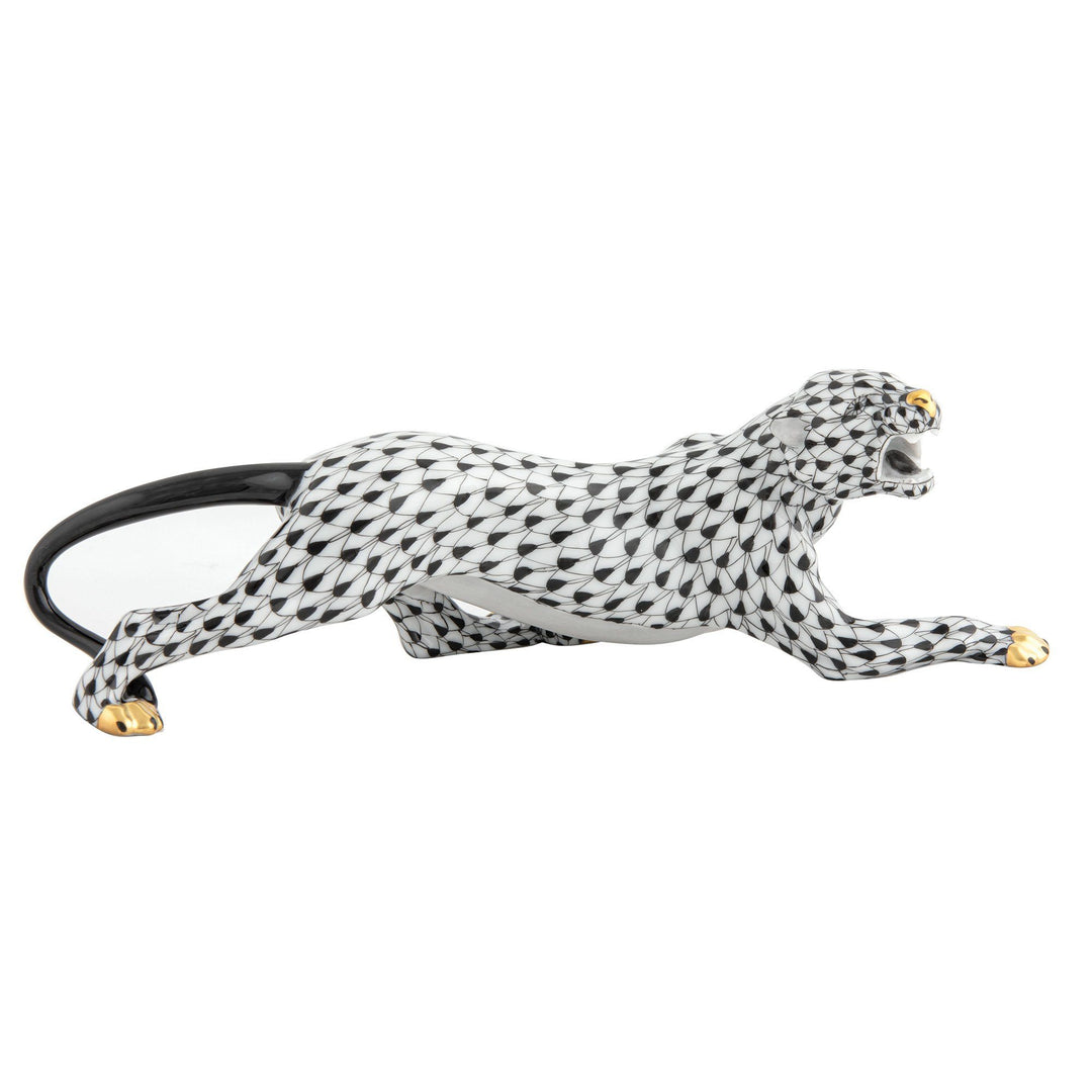 Herend Stalking Tiger Figurines Herend Black 