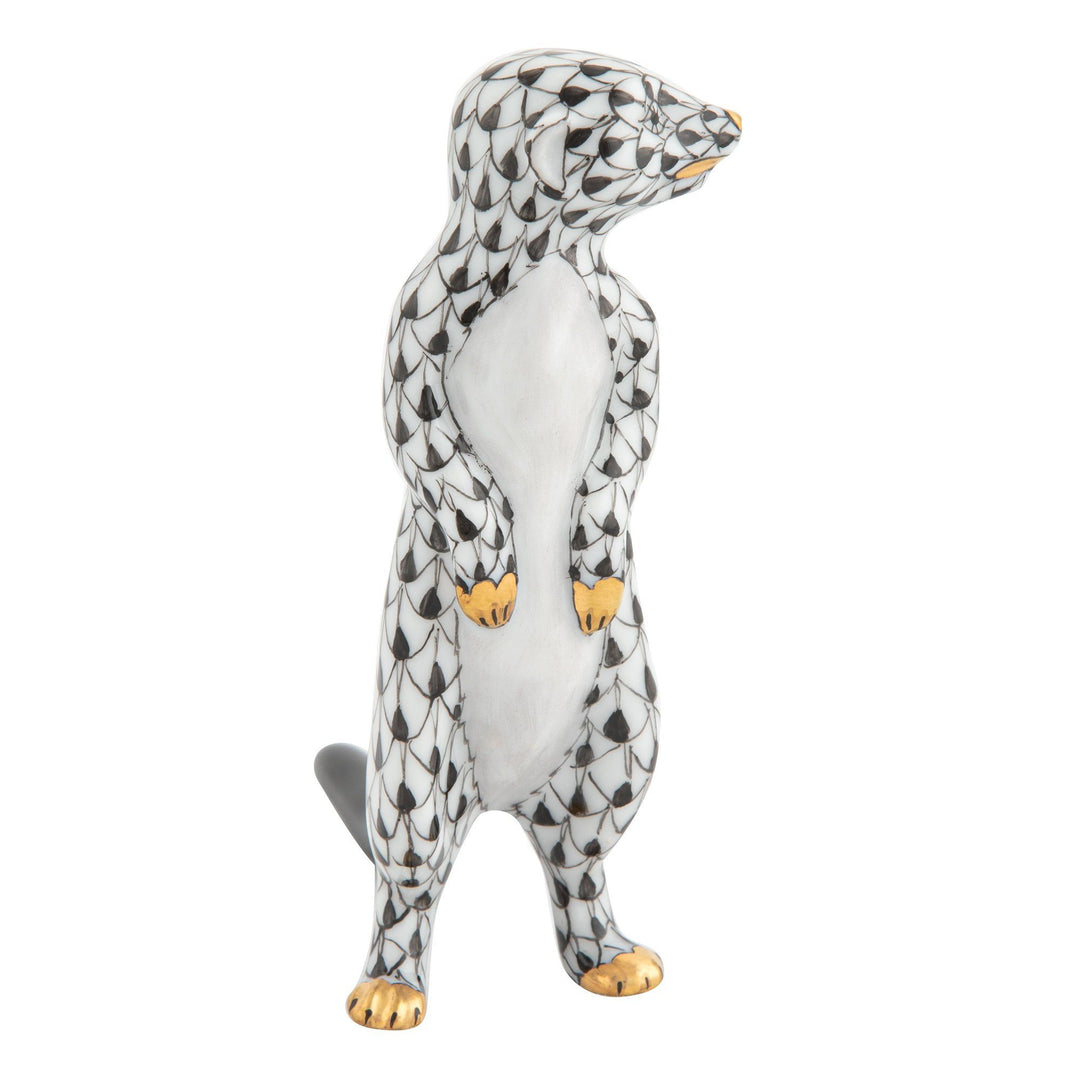 Herend Meerkat Figurines Herend Black 