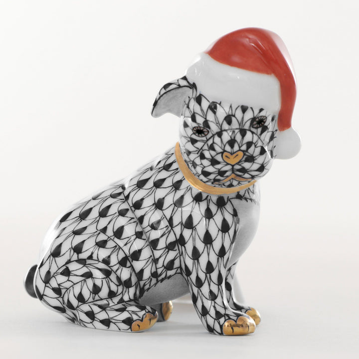 Herend Santa Puppy Figurines Herend Black 