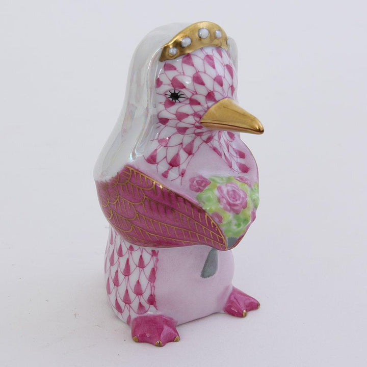 Herend Penguin Bride Figurines Herend Raspberry (Pink) 