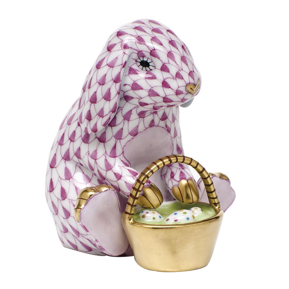 Herend Eggstravagant Rabbit Figurines Herend Raspberry (Pink) 