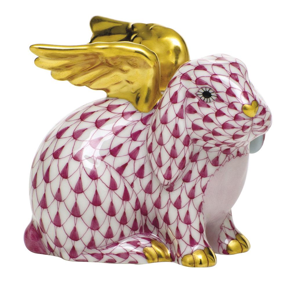 Herend Angel Bunny Figurines Herend Raspberry (Pink) 