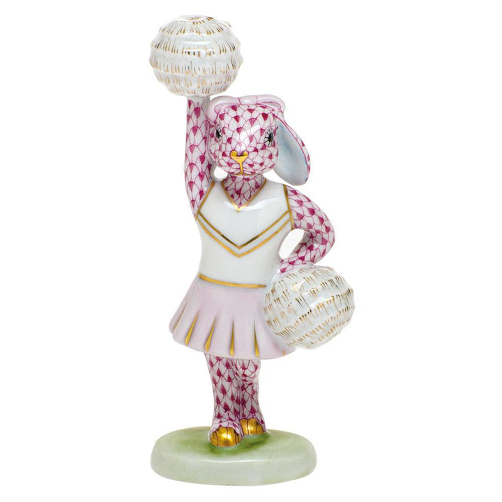 Herend Cheerleader Bunny Figurines Herend Raspberry (Pink) 