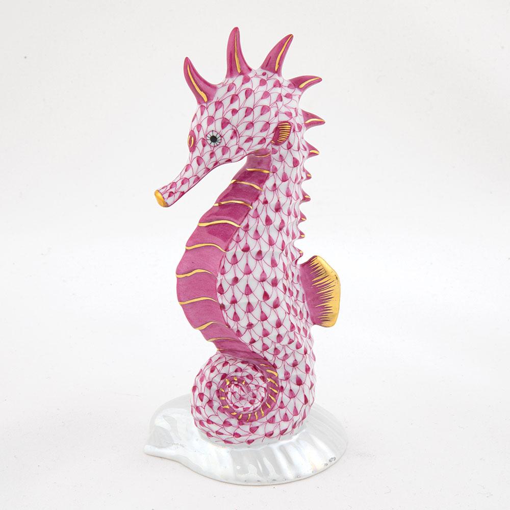 Herend Seahorse On Scallop Shell Figurines Herend Raspberry (Pink) 