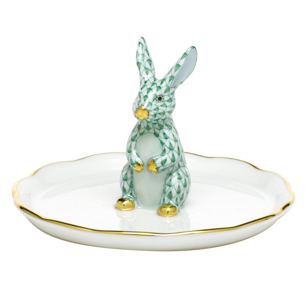 Herend sold Green Fishnet Bunny Ringholder