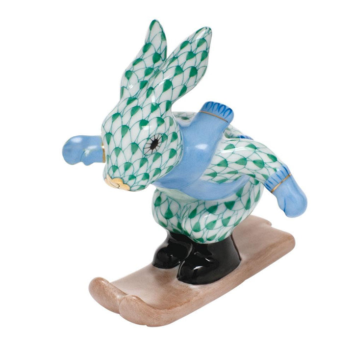 Herend Ski Bunny Figurines Herend Green 