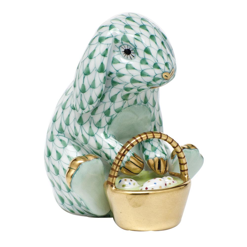 Herend Eggstravagant Rabbit Figurines Herend Green 