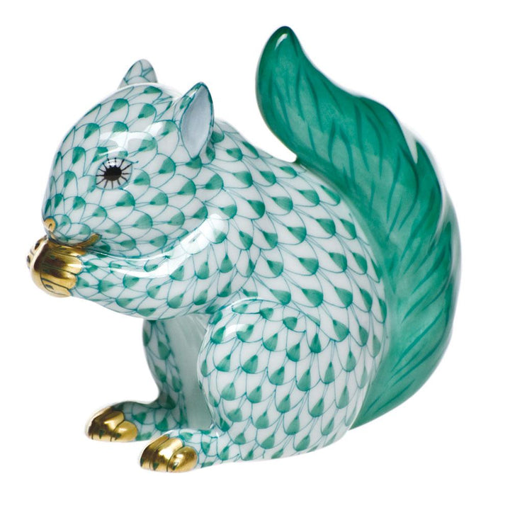 Herend Baby Squirrel Figurines Herend Green 