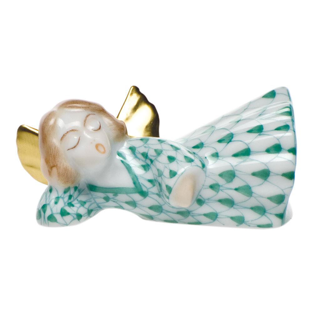 Herend Sleeping Angel Figurines Herend Green 