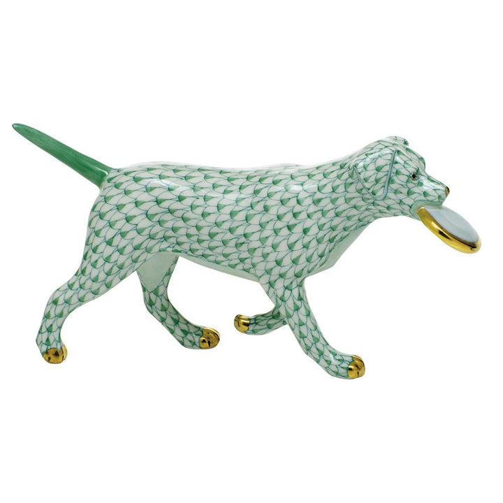 Herend Frisbee Dog Figurines Herend Green 