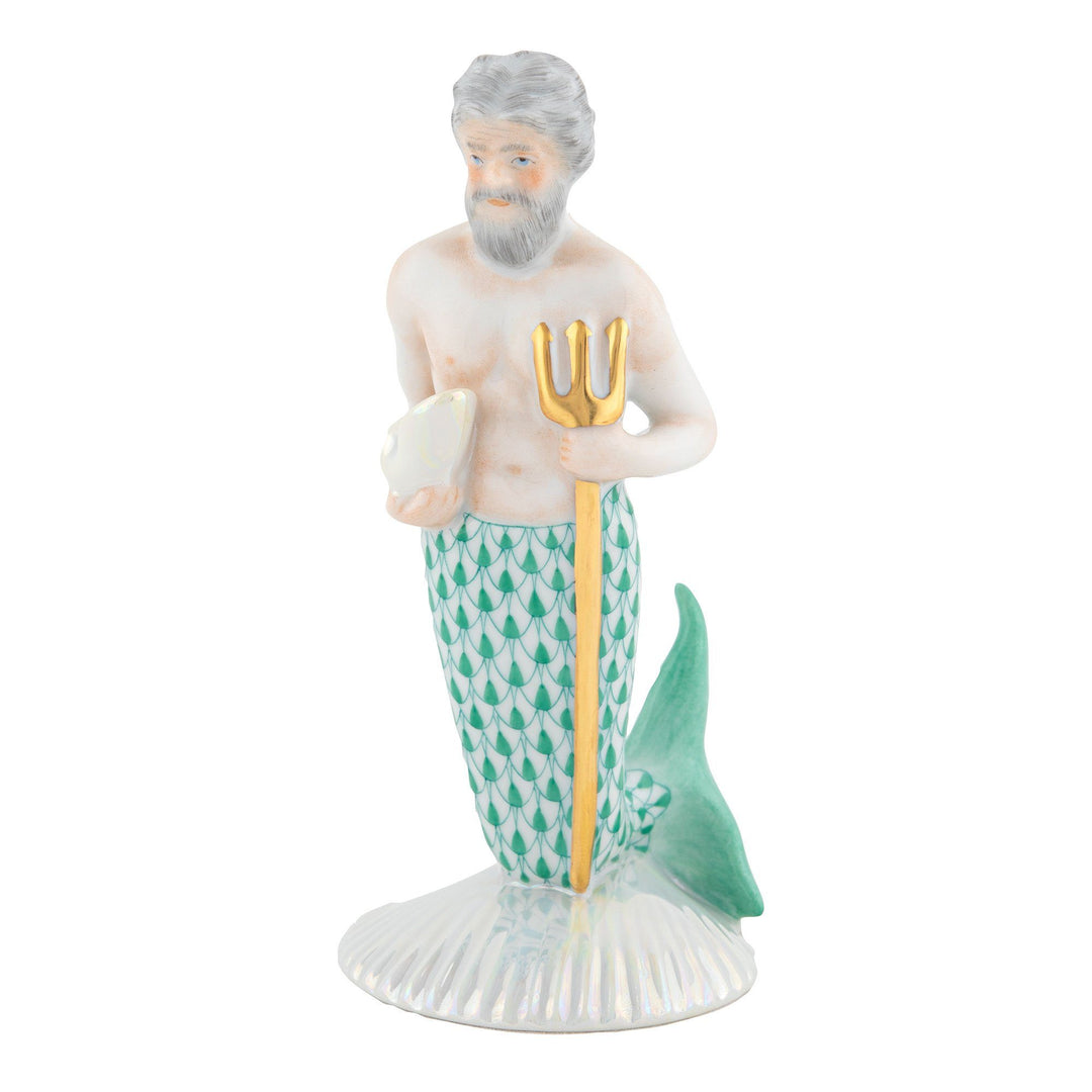 Herend Neptune Figurines Herend Green 