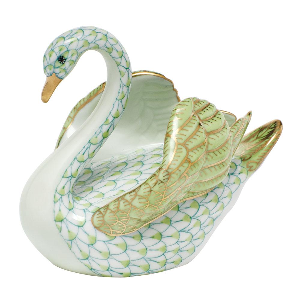 Herend Swan Figurines Herend Lime Green 