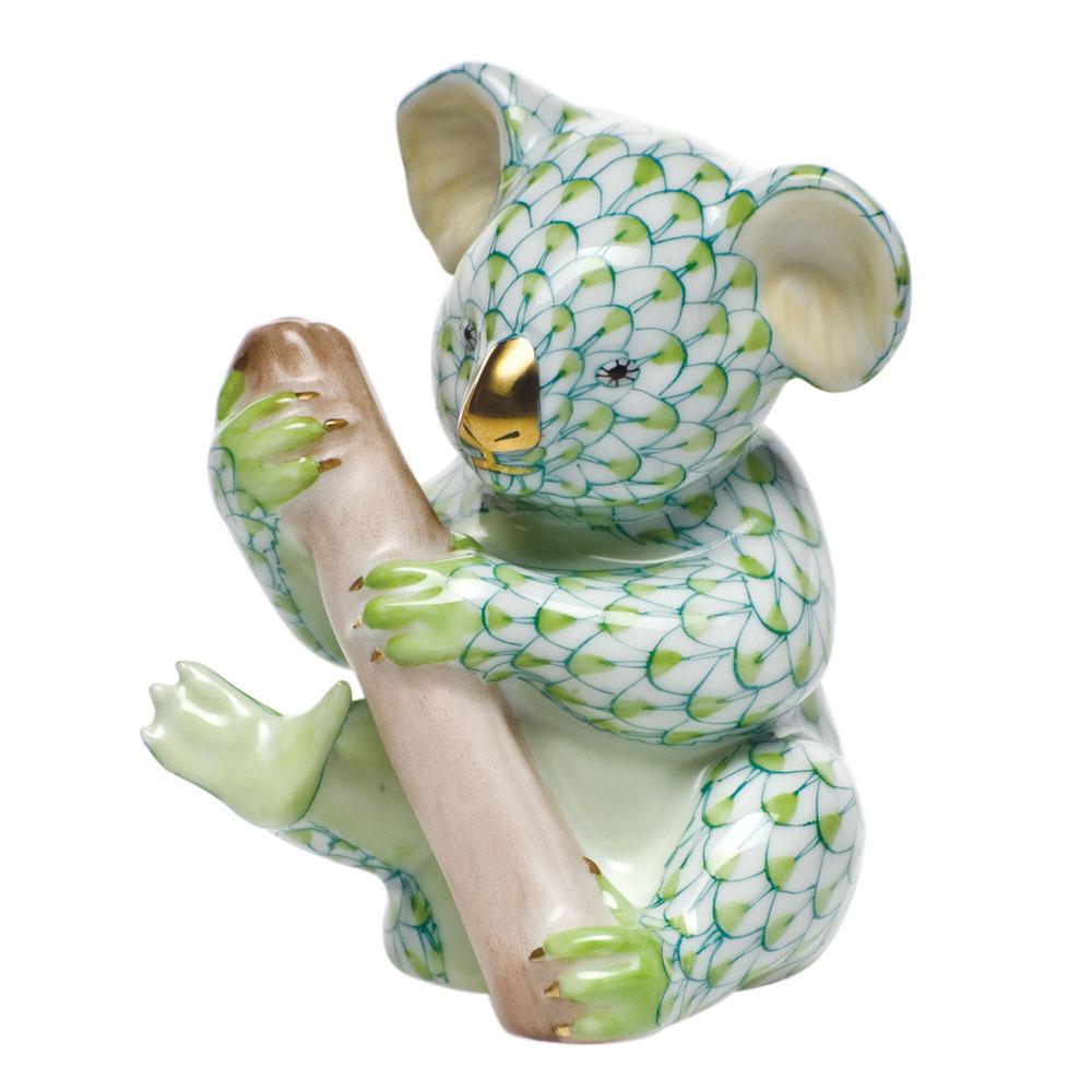 Herend Little Koala Figurines Herend Lime Green 