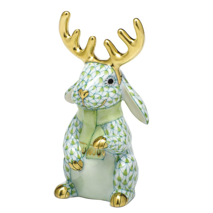 Herend Reindeer Rabbit Figurines Herend Lime Green 