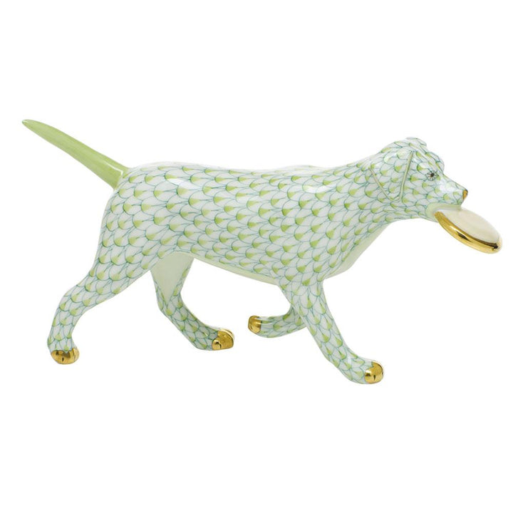 Herend Frisbee Dog Figurines Herend Lime Green 