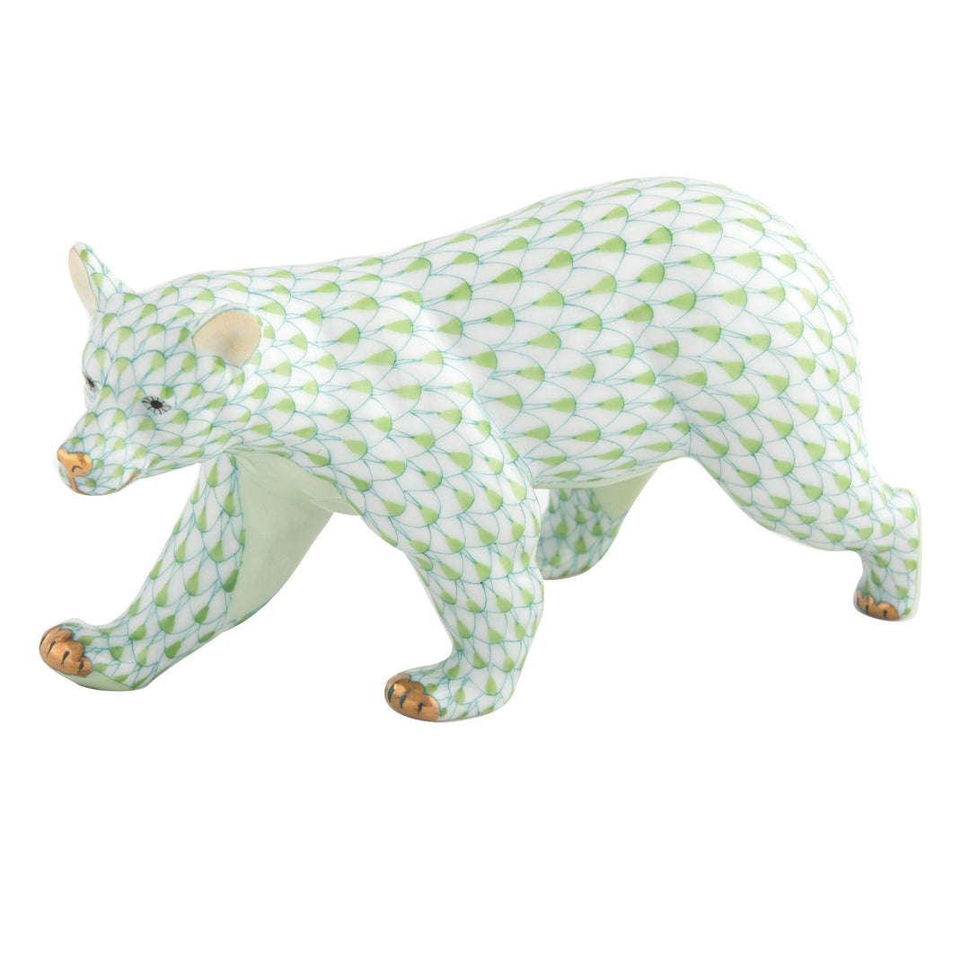 Herend Walking Bear Figurines Herend Lime Green 