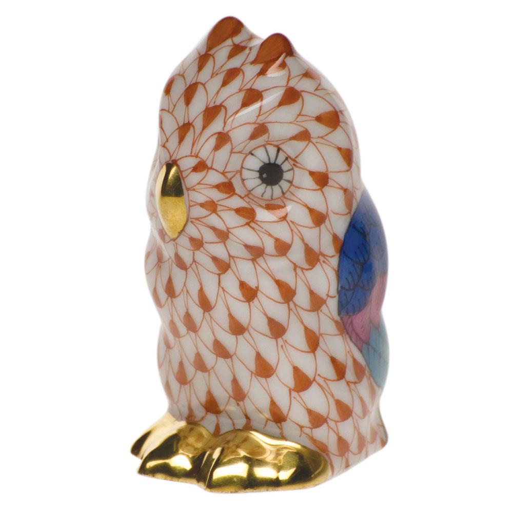 Herend Owl Miniature Figurines Herend Rust 