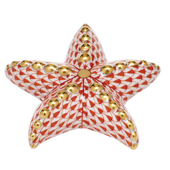 Herend Puffy Starfish Figurines Herend Rust 