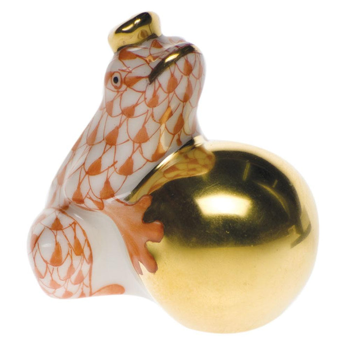 Herend Frog W/Crown Figurines Herend Rust 