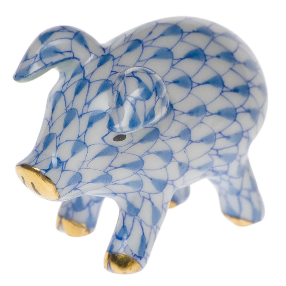 Herend Piglet Figurines Herend Blue 