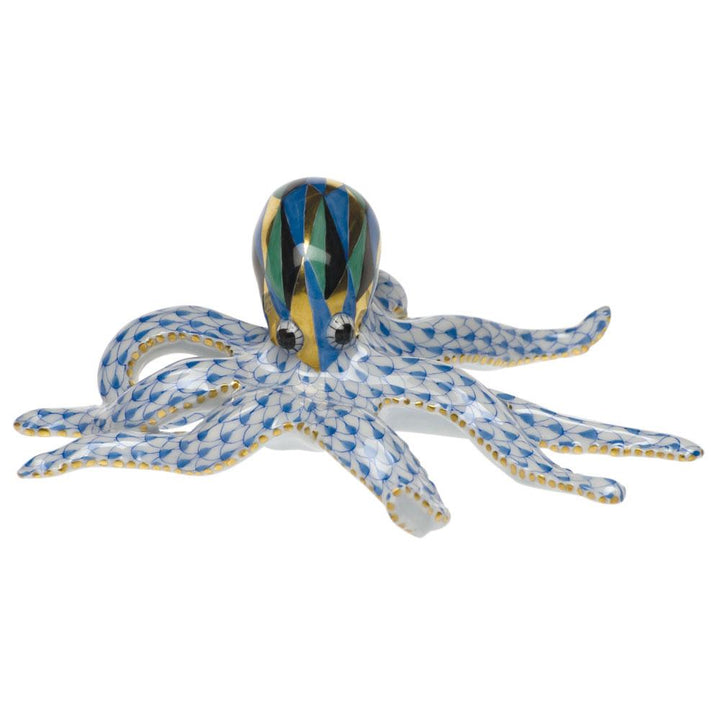 Herend Octopus Figurines Herend Blue 