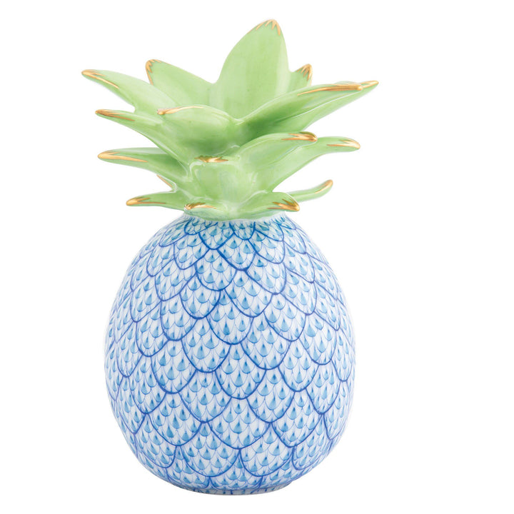 Herend Medium Pineapple Figurines Herend Blue 