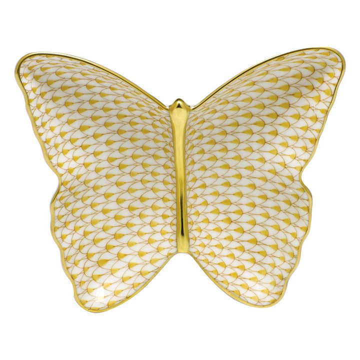 Herend Butterfly Dish Figurines Herend Butterscotch 