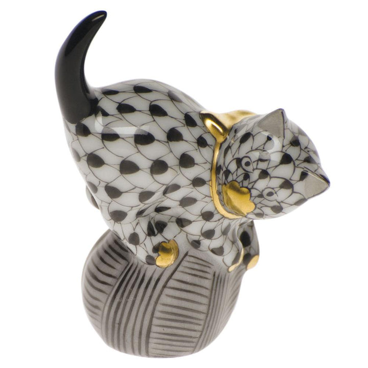 Herend Mischievous Cat Figurines Herend Black 