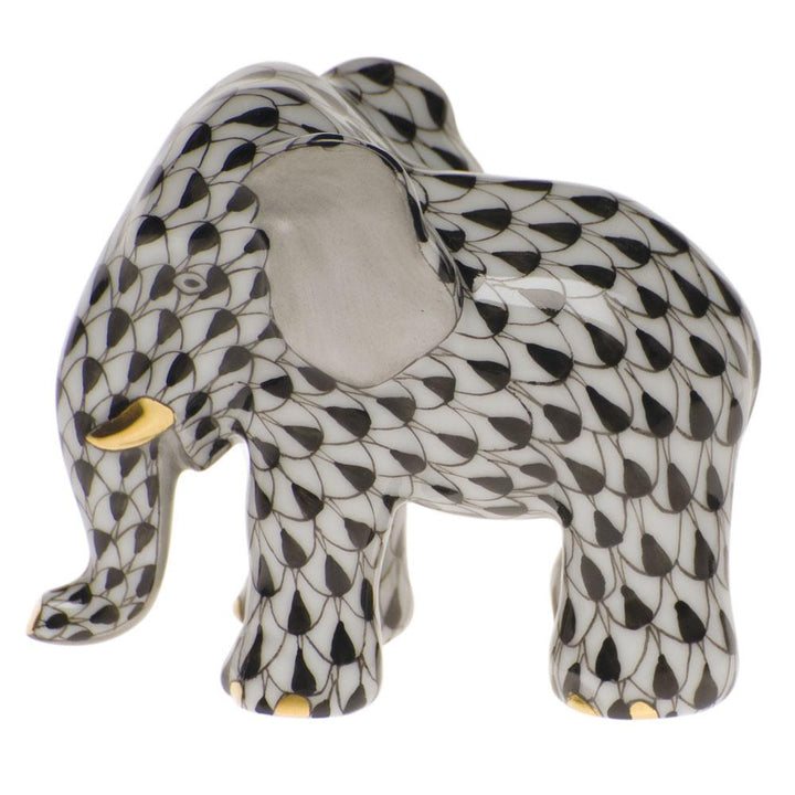 Herend Miniature Elephant Figurines Herend Black 