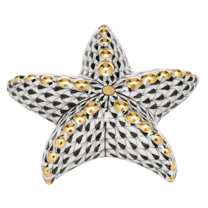 Herend Puffy Starfish Figurines Herend Black 