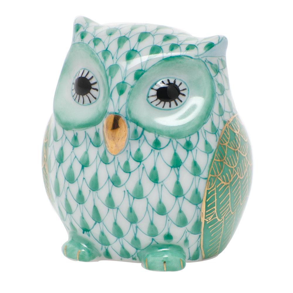 Herend Owlet Figurines Herend Green 